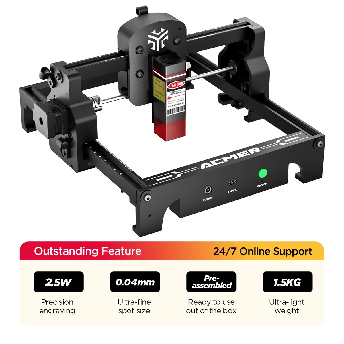 ACMER ACMER S1 6W Laser Engraver 130x130mm — Produktfoto