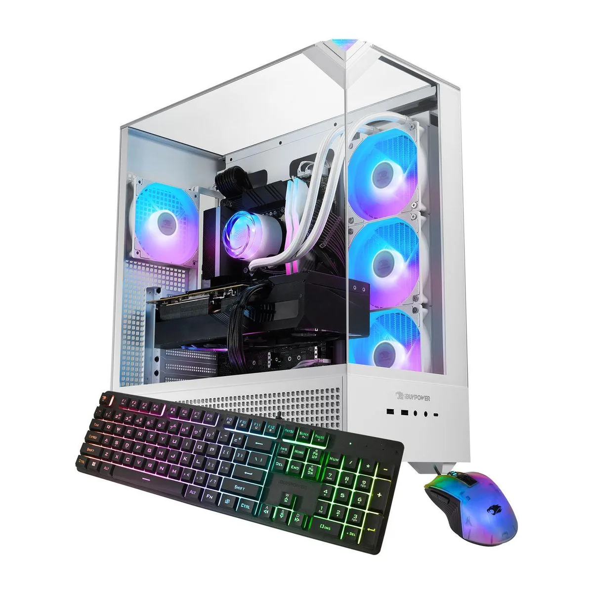 iBUYPOWER iBUYPOWER EWA7R97XT02 Gaming PC Ryzen 7 9850X3D Radeon RX 9070 XT 32GB DDR5 2TB NVMe White — fotografia produktu