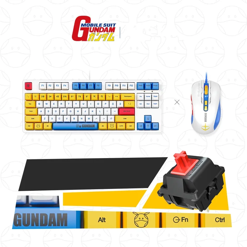 iKBC iKBC GUNDAM RX-78-2 Limited Version 87-Key Cherry MX Red Keyboard & 5000DPI Mouse — foto do produto