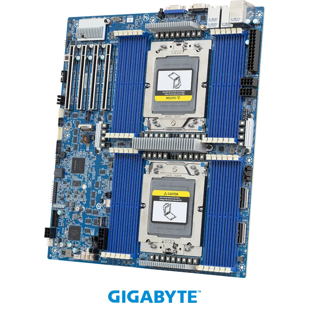 GIGABYTE GIGABYTE MZ73-LM2 server motherboard dual EPYC 9005/9004 24 DDR5 500W — снимка на продукта