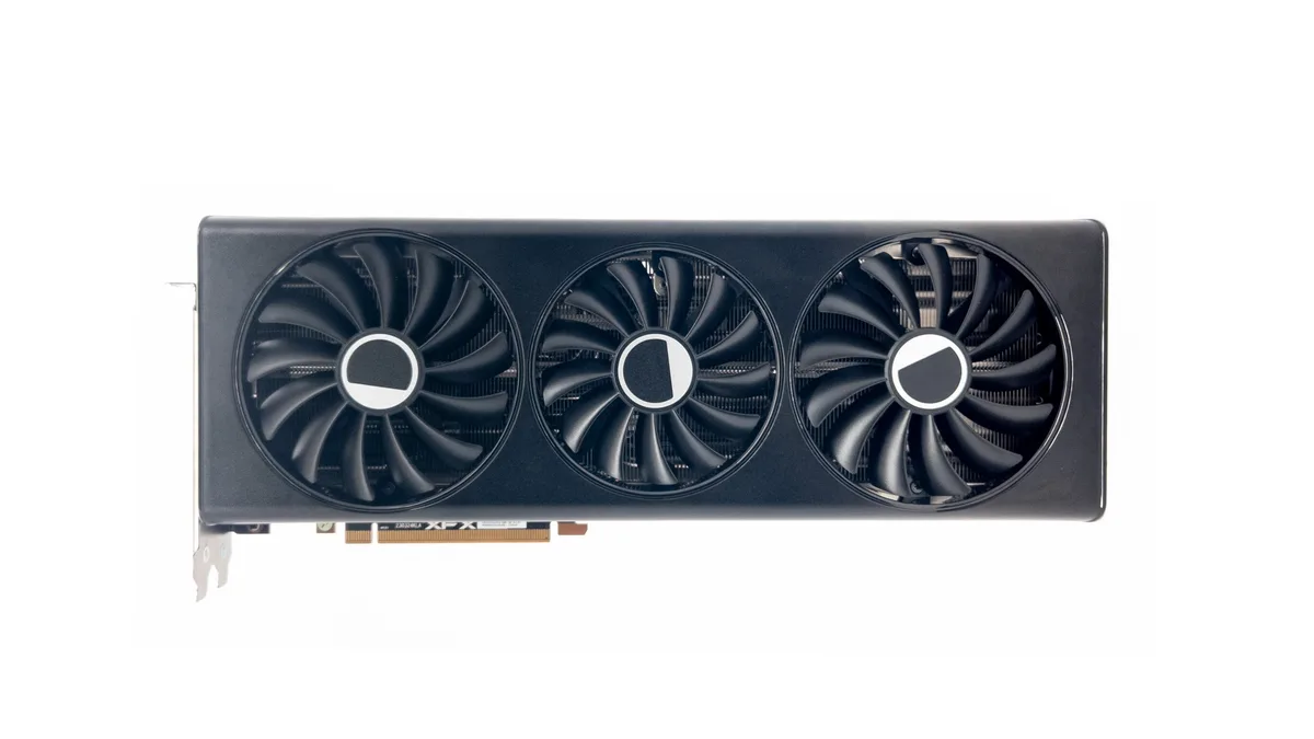 XFX Speedster QICK319 Radeon RX 7800 XT triple-fan graphics card in dark finish