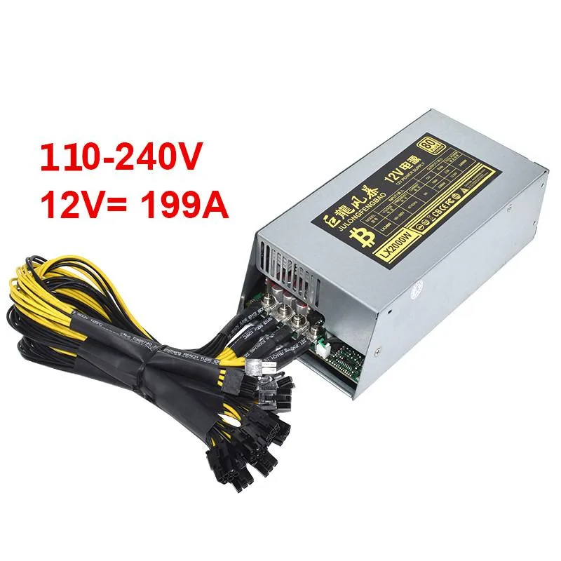Baibo Baibo 2000W 2U Mining Power Supply 10x6Pin Silver — product photo