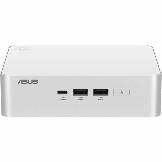 Silver mini PC, compact square chassis