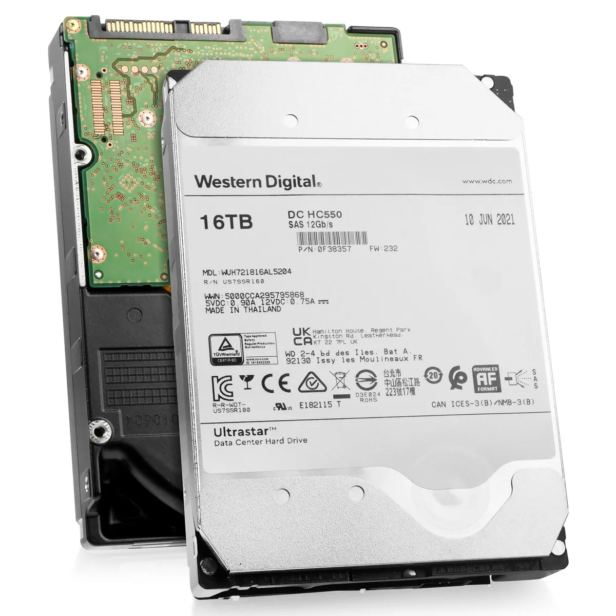 Western Digital Western Digital Ultrastar DC HC550 16TB 7200RPM SAS 12Gb/s 3.5" internal hard drive (WUH721816AL5204) — foto produk