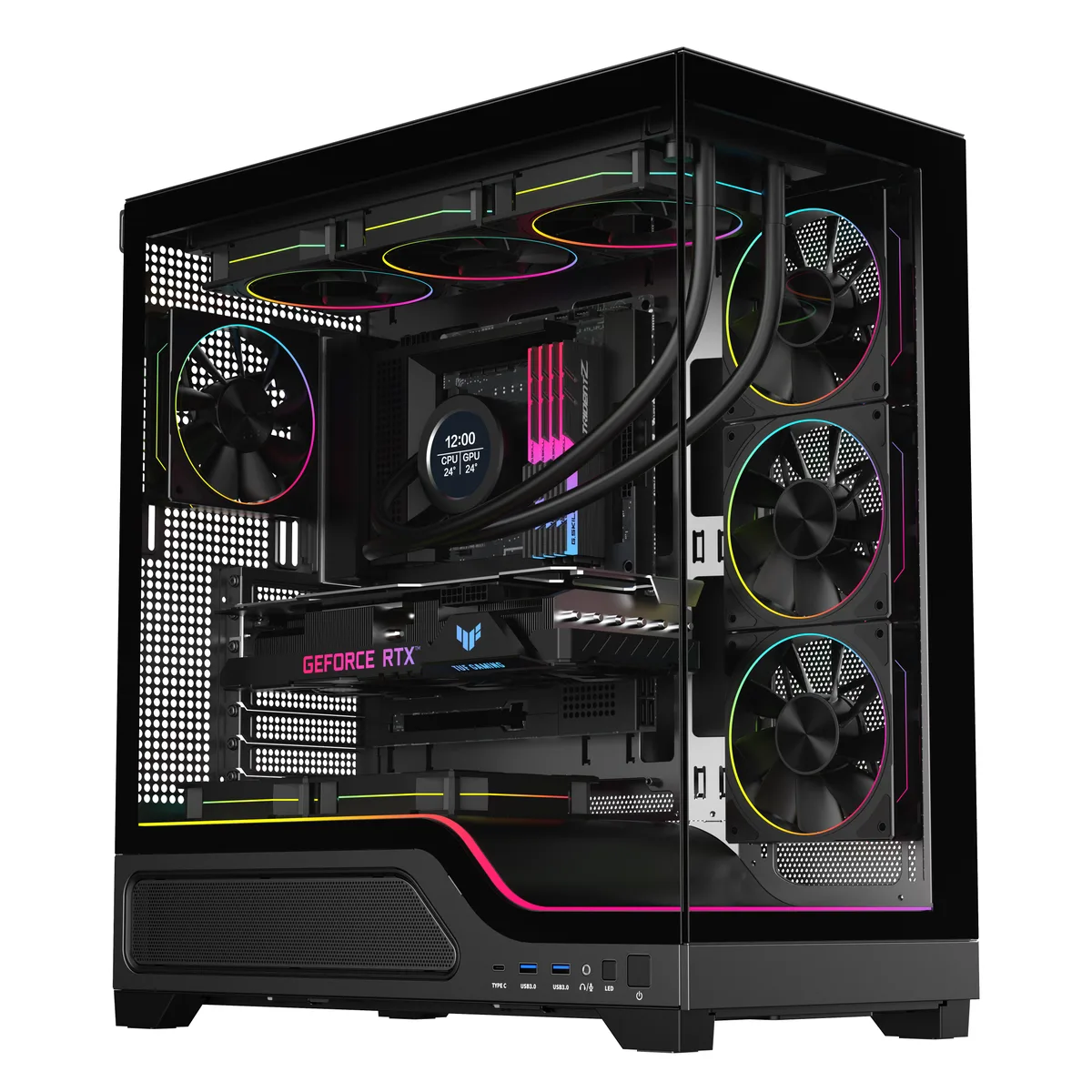 DIYPC DIYPC IDX5-BK-ARGB ATX Mid Tower PC Case — product photo