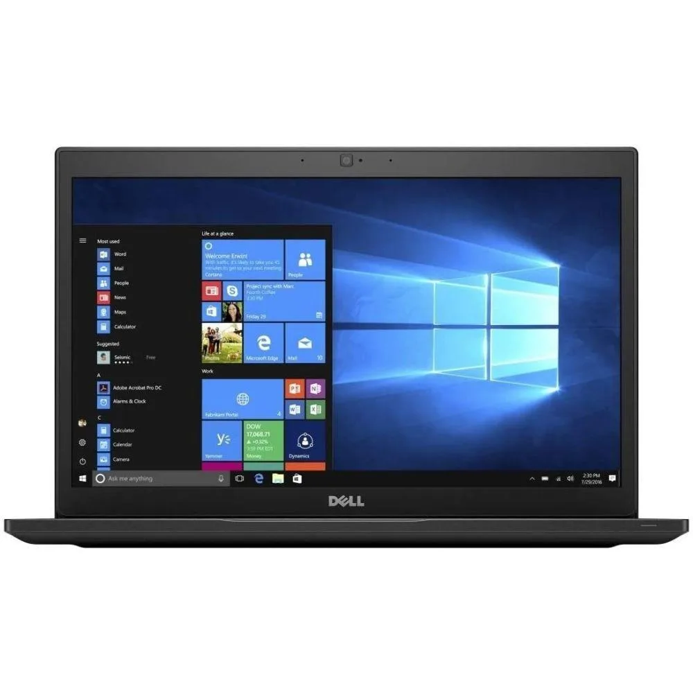Silver Dell Latitude 7490 laptop closed on table