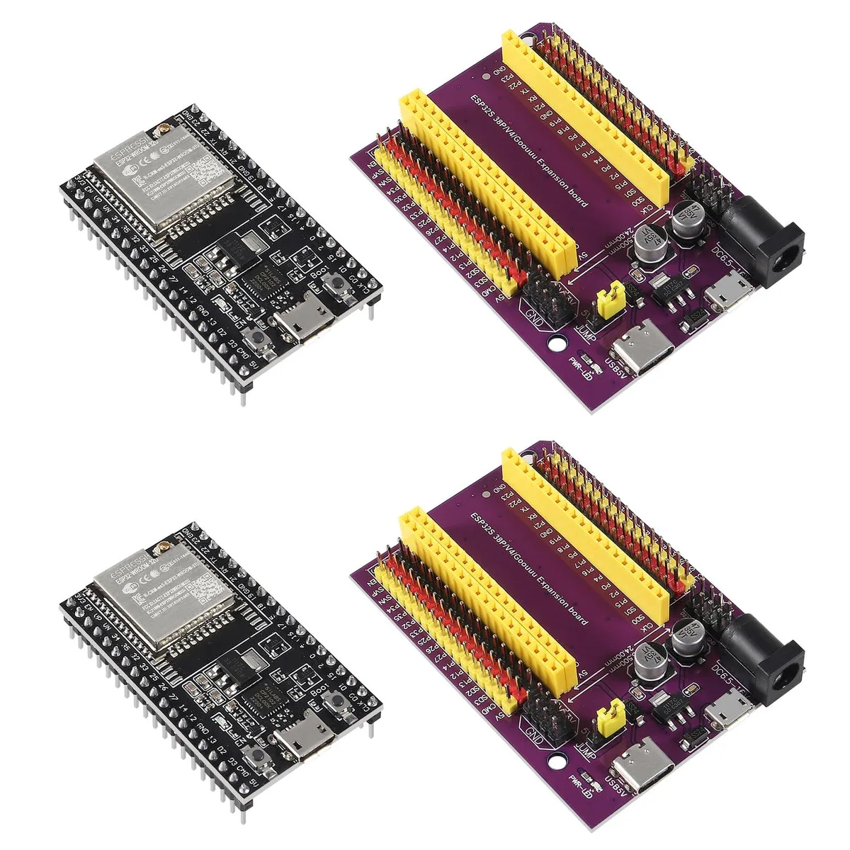 KEHIPI KEHIPI ESP32-DevKitC 38PIN WROOM-32U 2sets CP2102 Type-C Micro USB — termékfotó