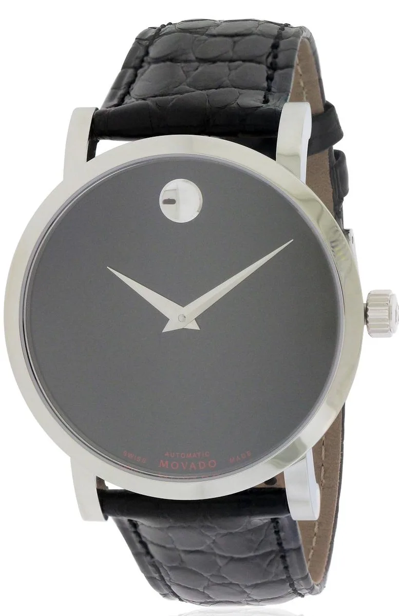Movado Movado 0606112 Automatic Watch 41mm Black Leather — product photo