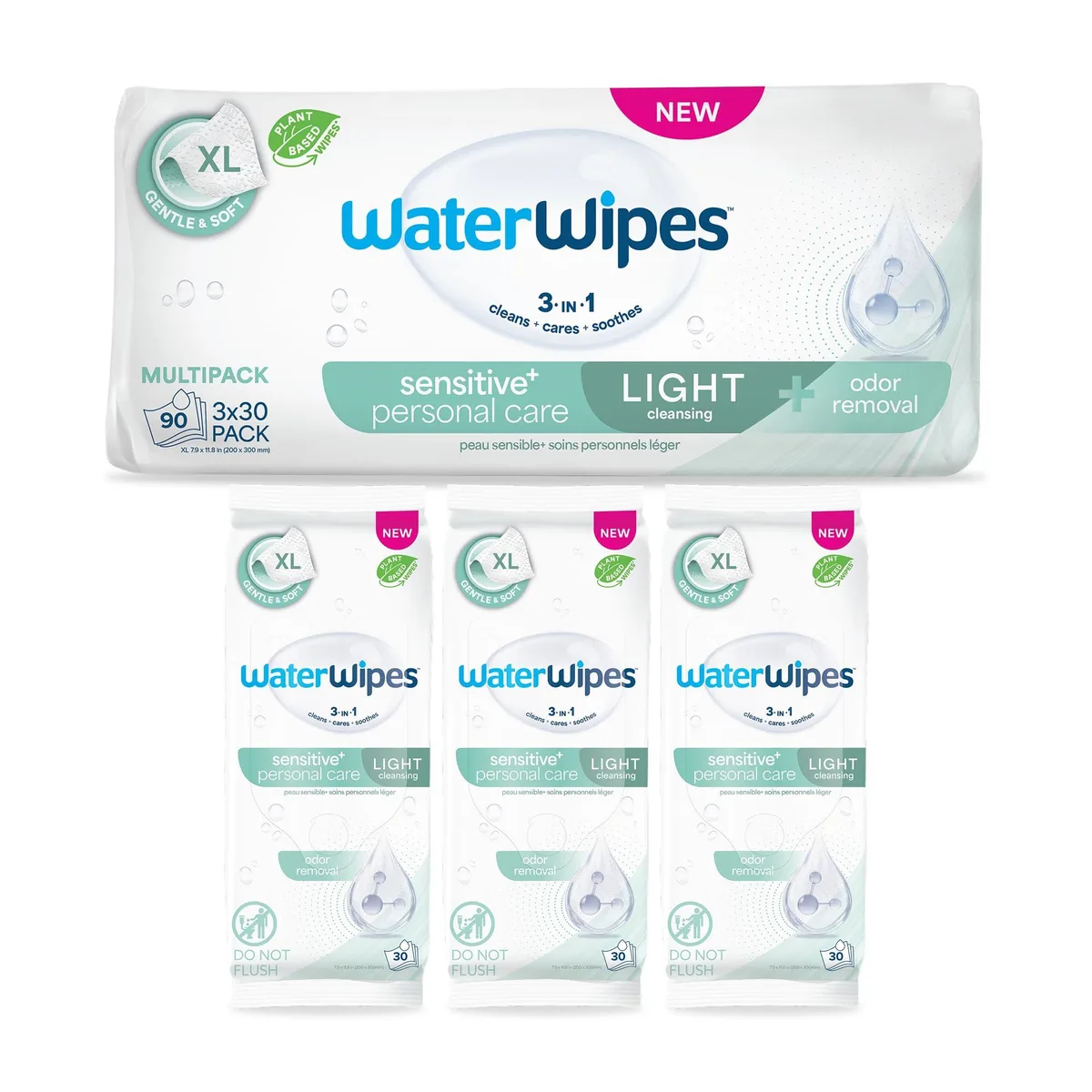  PURELL 20000384 Personal Care Light Incontinence Wipes 90 Count — תמונת המוצר