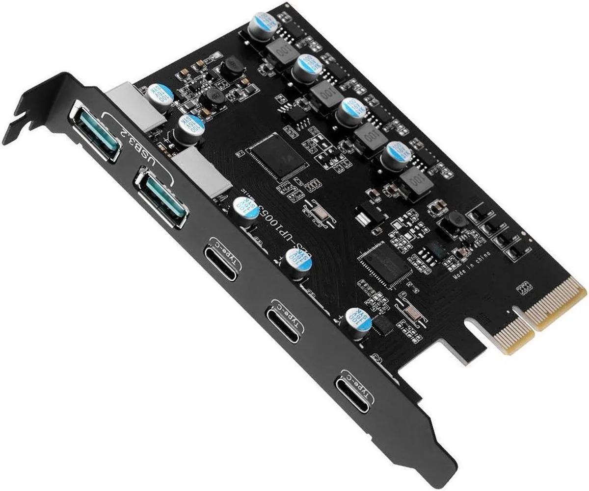 Vszerda Vszerda PCIe 3.0/4.0 USB 3.2 Gen2 5-Port Expansion Card — foto produk
