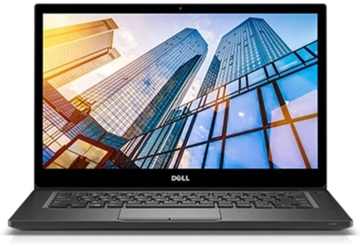 Black Dell Latitude 7490 ultrabook with 14 inch FHD touchscreen display