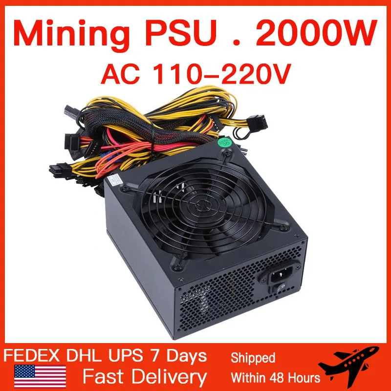 Pstaroth Pstaroth 2000 W ATX 110-220 V 8 GPU Mining Power Supply temperature control — photo du produit
