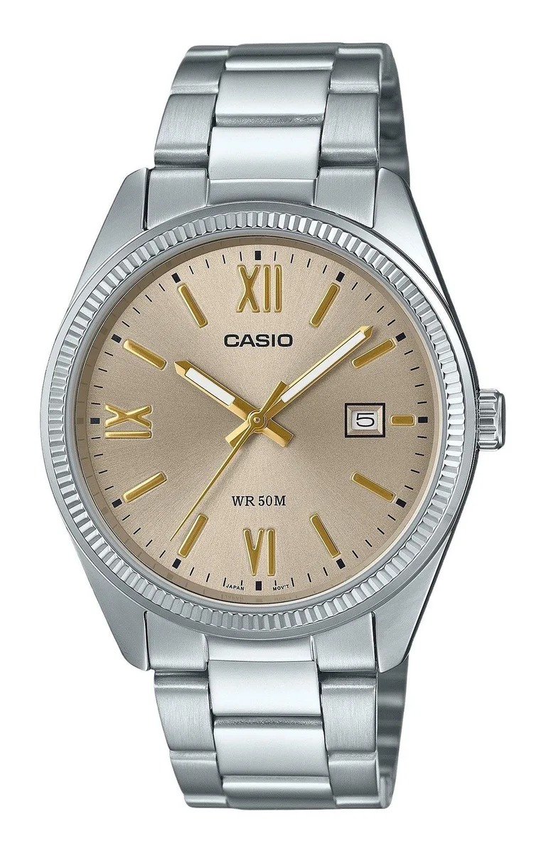 CASIO CASIO MTP-1302DD-9AV Beige Dial Stainless Steel Quartz Watch — product photo