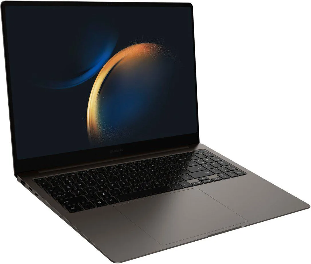 Samsung Galaxy Book3 Pro 16 inch laptop silver aluminium chassis thin profile