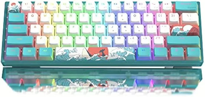 TAURKENAM TAURKENAM WK61 60% Gaming Keyboard Linear Red Switch Hot-Swappable PBT Keycaps — fotografia produktu