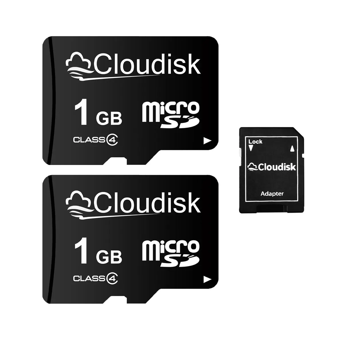 Cloudisk Cloudisk 1GB MicroSD Memory Card 2 Pack Class 4 with SD Adapter — fotografija proizvoda