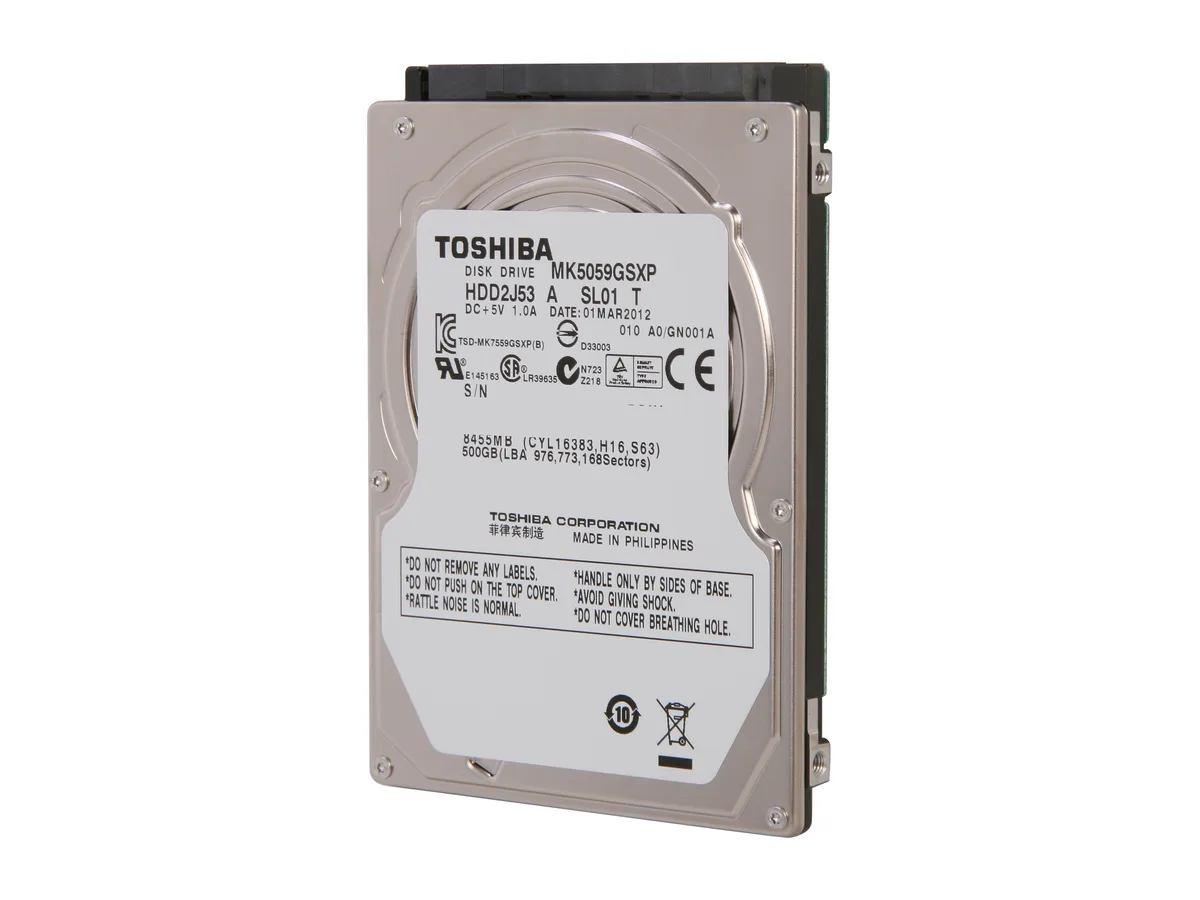 Toshiba Toshiba MK5059GSXP 500GB 5400 RPM 8MB Cache SATA 3.0Gb/s 2.5" laptop hard drive — foto produk