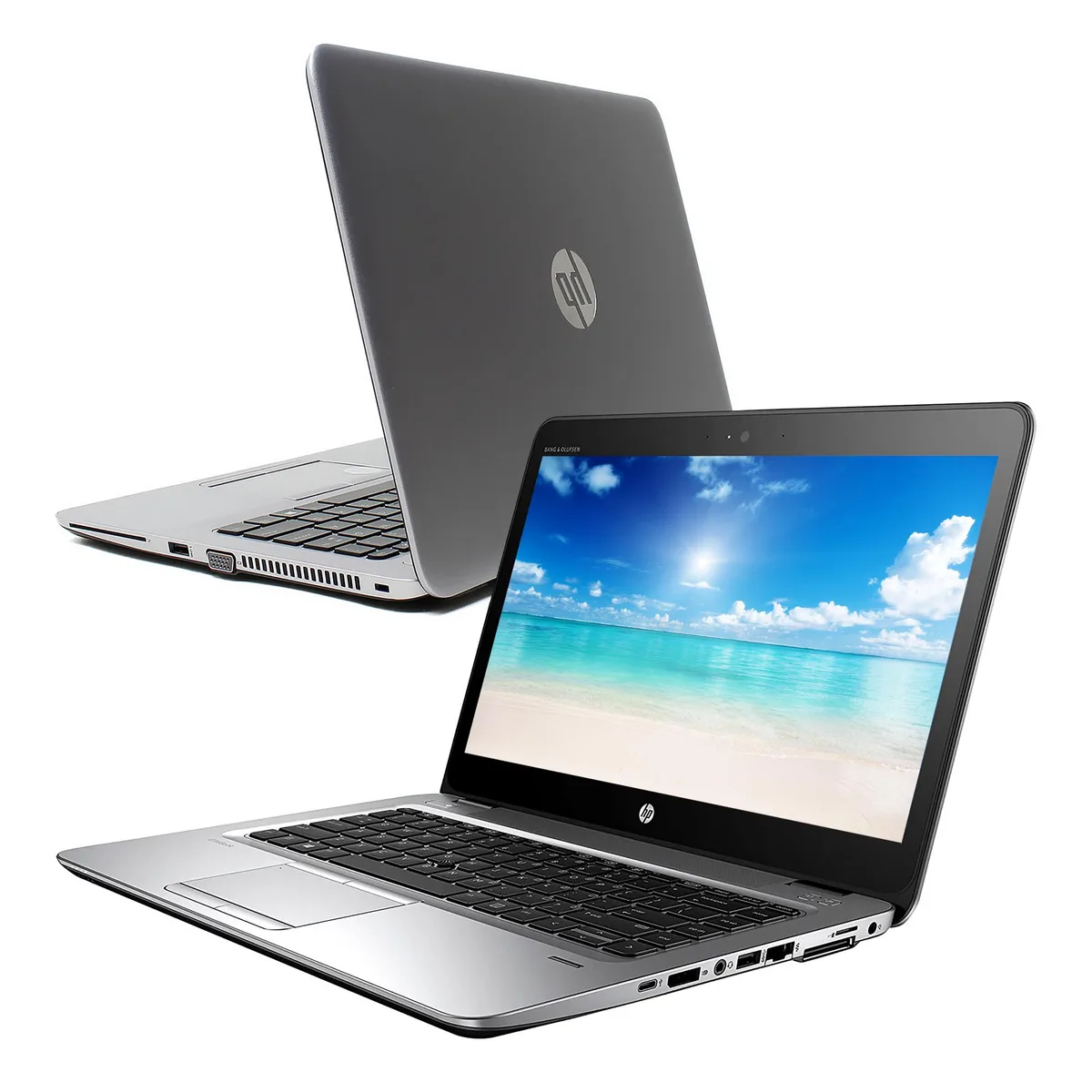 Silver 14 inch HP EliteBook 840 G3 laptop closed lid matte finish