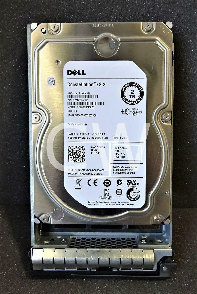 DELL DELL 1P7DP 2TB 3.5" SAS 7.2K internal hard drive — 제품 사진