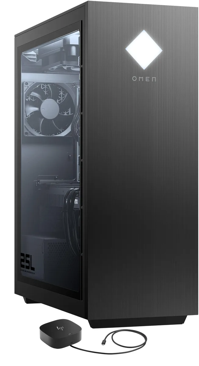 HP OMEN 25L desktop tower in Shadow Black finish