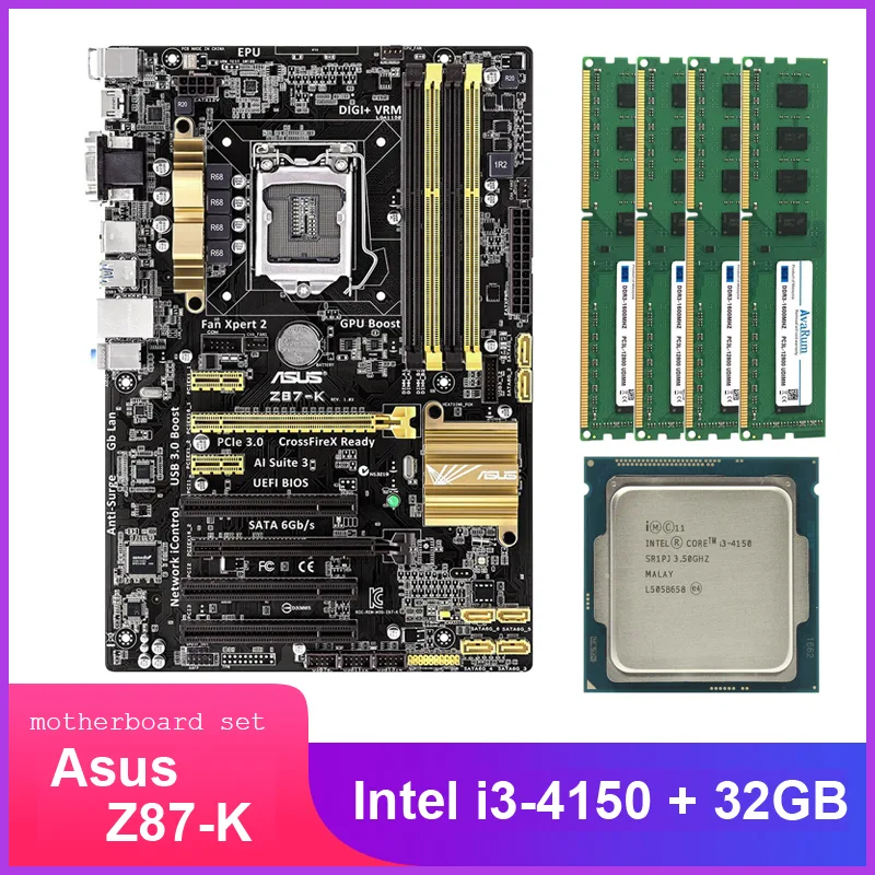 Avarum Avarum Embedded Solution ASUS Z87-K i3-4150 32GB DDR3L 1600MHz — 商品写真