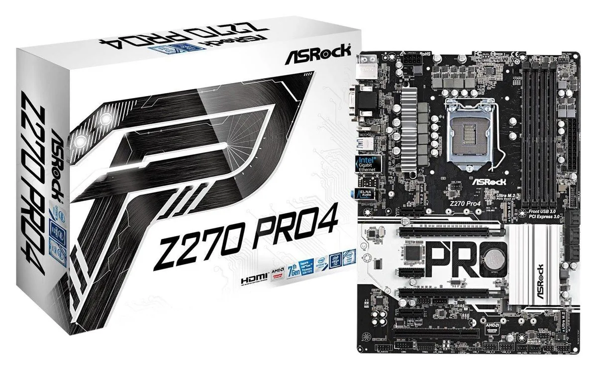 ASRock ASRock Z270 Pro4 LGA 1151 Intel Motherboard — product photo