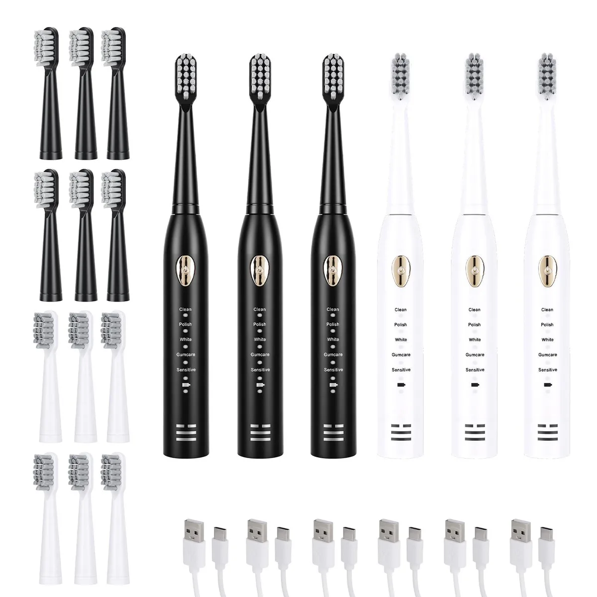  TB2 6 Pack Sonic Electric Toothbrushes 24 Heads oral care — product photo