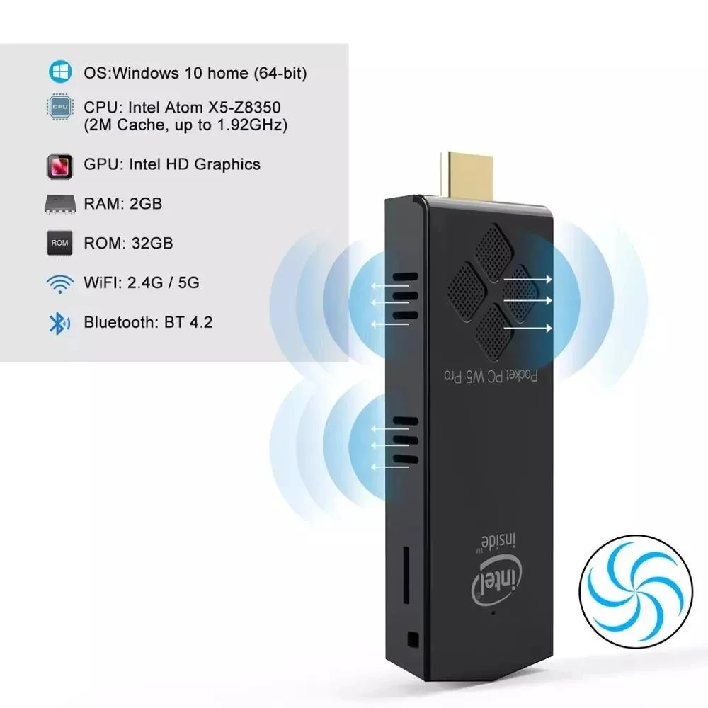 Hetai Tech Hetai Tech W5 PRO T5 4GB 64GB barebone mini PC — снимка на продукта