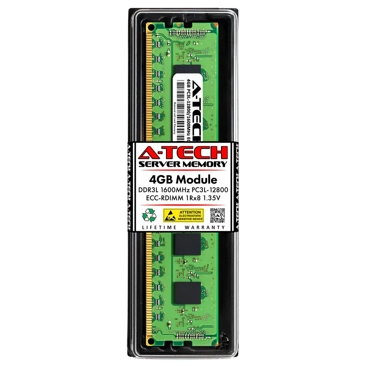 Green circuit board DDR3L 240-pin registered ECC memory module