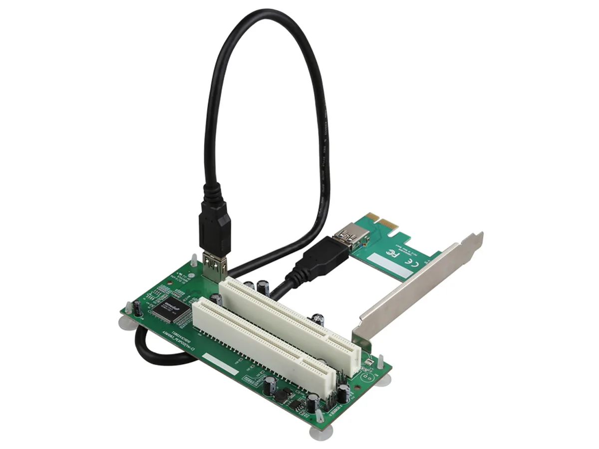 RIITOP RIITOP PCIe x1 to Dual PCI Expansion Card with 60cm USB 3.0 Cable — foto del prodotto