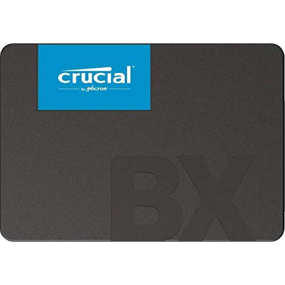 Rectangular 2.5 inch SATA SSD in black metal casing