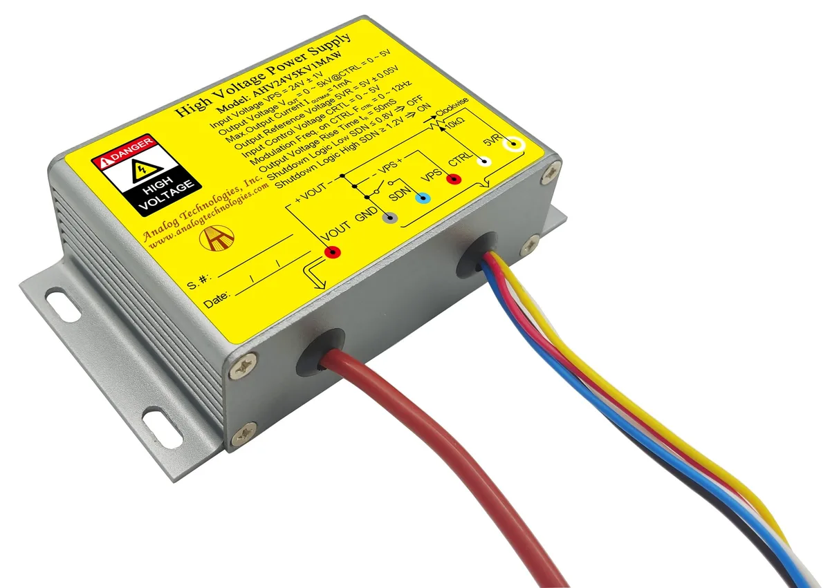 Analog Technologies Analog Technologies AHV24V5KV1MAW High Voltage Power Supply 5kV 1mA 24V DC-DC — photo du produit