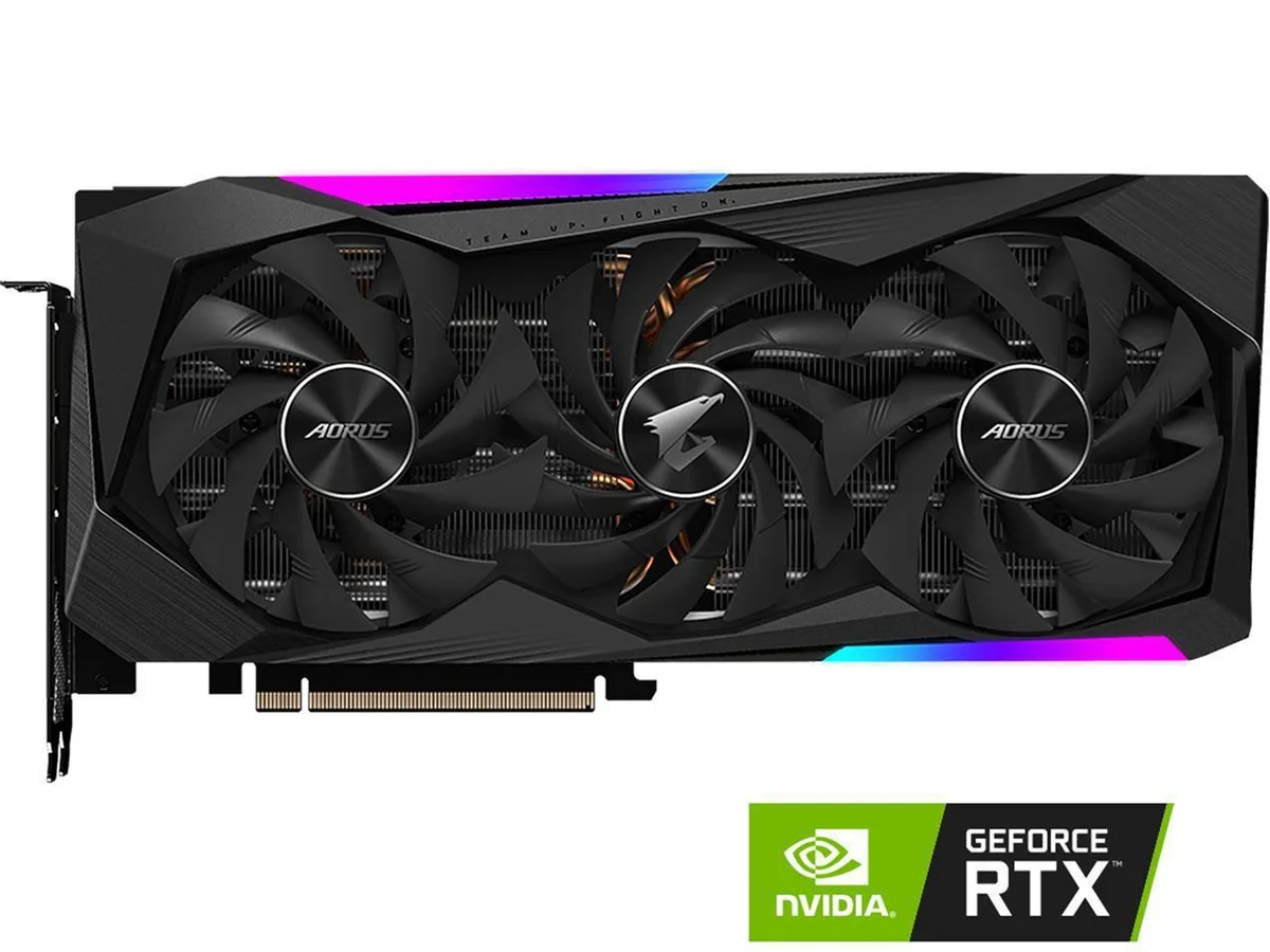 GIGABYTE GIGABYTE AORUS GeForce RTX 3070 MASTER 8GB GDDR6 graphics card — product photo