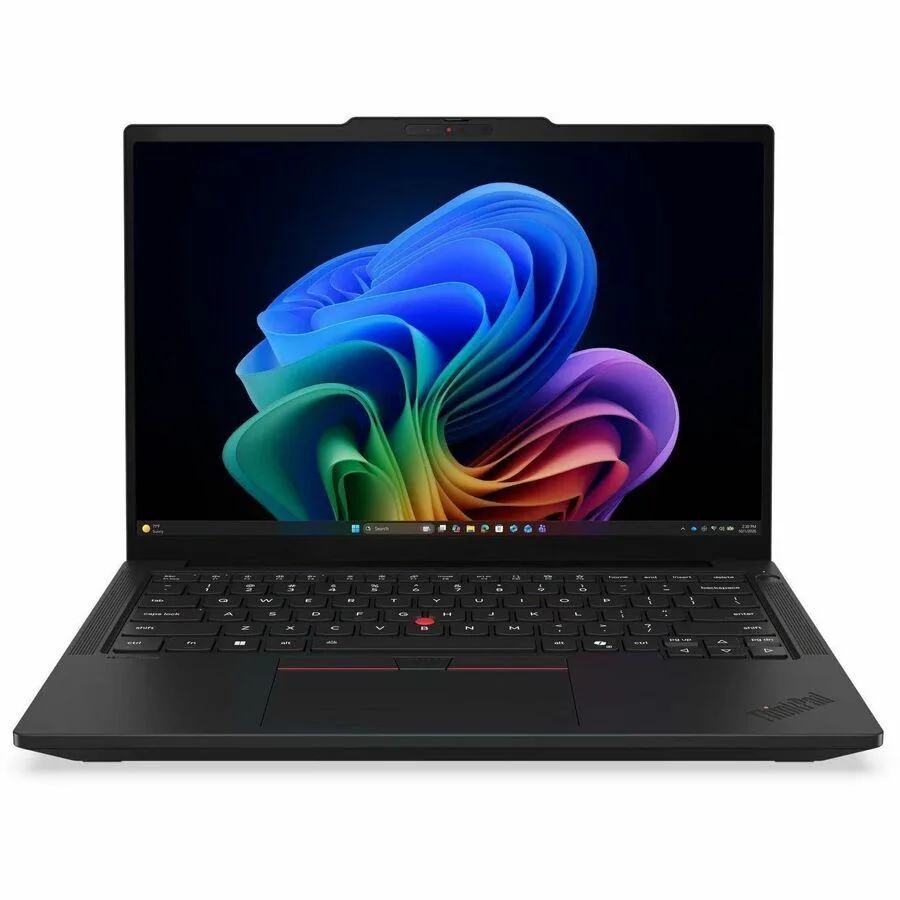 Black 14 inch ThinkPad T14 Gen 7 touchscreen notebook closed lid matte finish