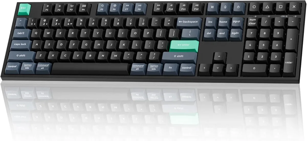 Full-size wireless keyboard with scissor switches and adjustable kickstand