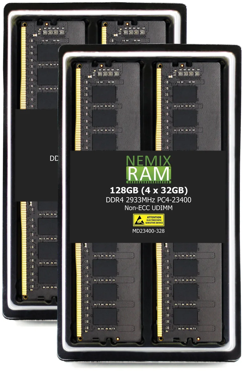 NEMIX RAM NEMIX RAM 128GB (4x32GB) DDR4 2933 desktop RAM — product photo