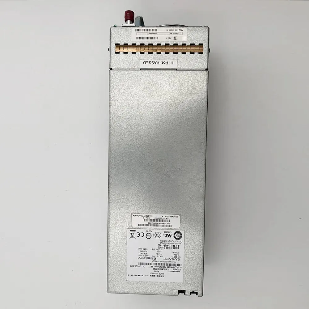 Rectangular silver ATX power supply unit with label showing model YM-3591A and 573W rating