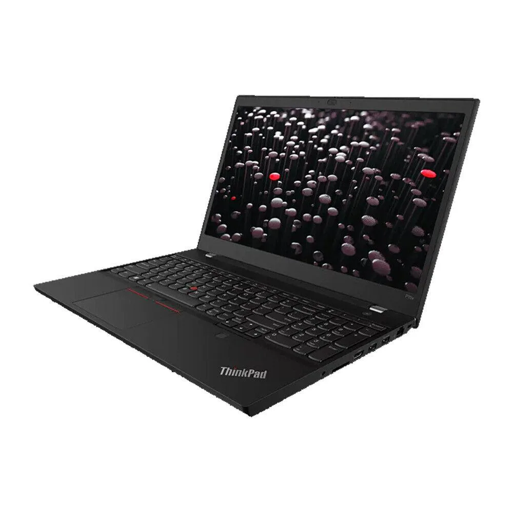 Black 15.6-inch ThinkPad laptop with matte finish and webcam