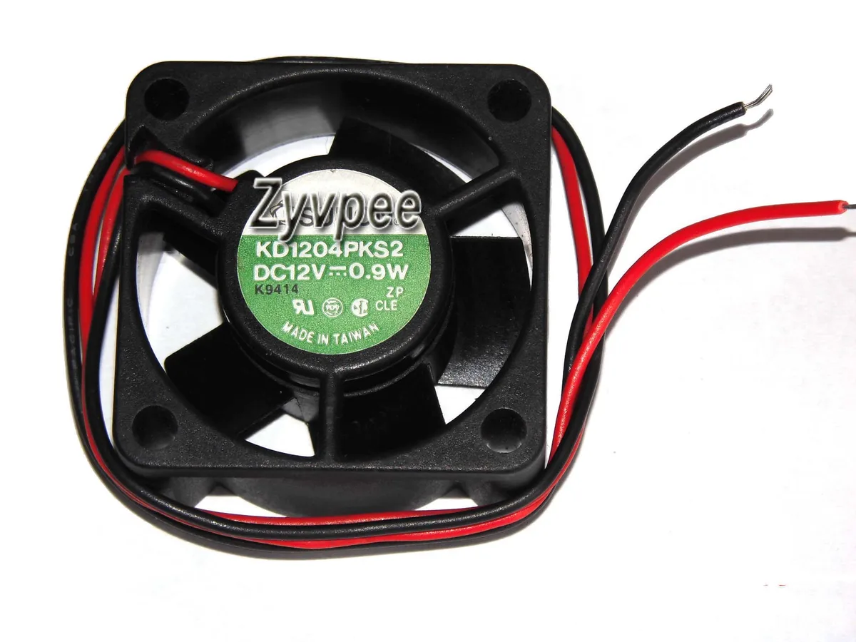 Small black square 40mm maglev fan with two wires