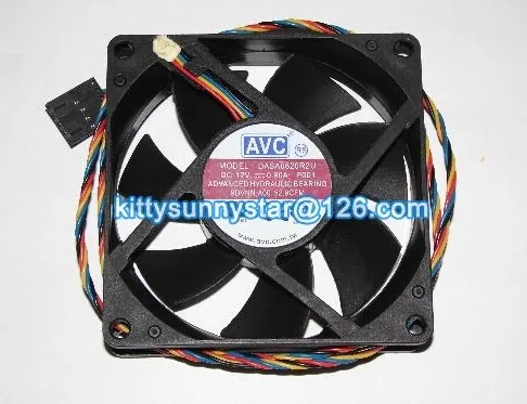 Black 80 mm 4-pin hydro bearing fan, square frame, no LED