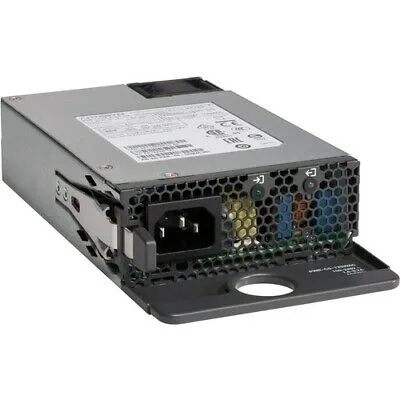 Silver rectangular Cisco 1000 W power module with front vent and handle