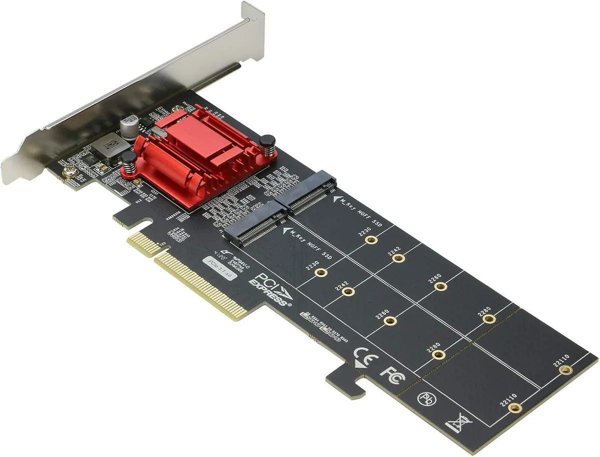 Vszerda Vszerda Dual NVMe PCIe 3.1 x8 Adapter ASM2812 — product photo