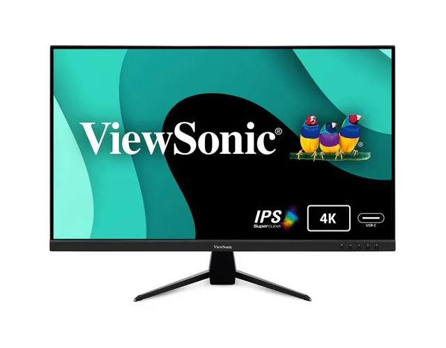 Black 32-inch flat IPS monitor with ultra-thin bezels and tilt stand