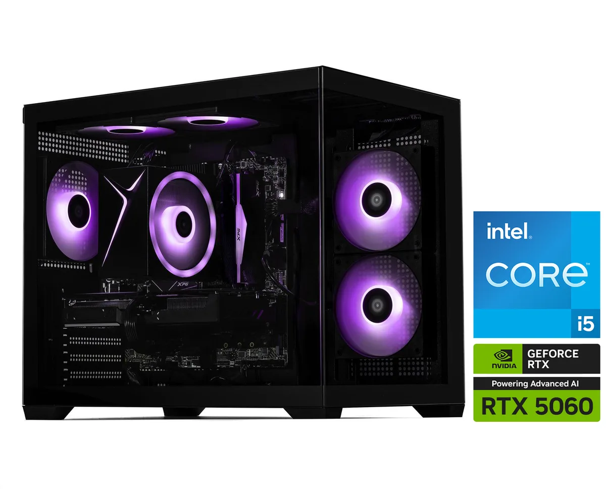 STORMCRAFT STORMCRAFT SI1440FBB-560N1 gaming PC i5-14400F RTX 5060 16GB DDR5 1TB NVMe — product photo