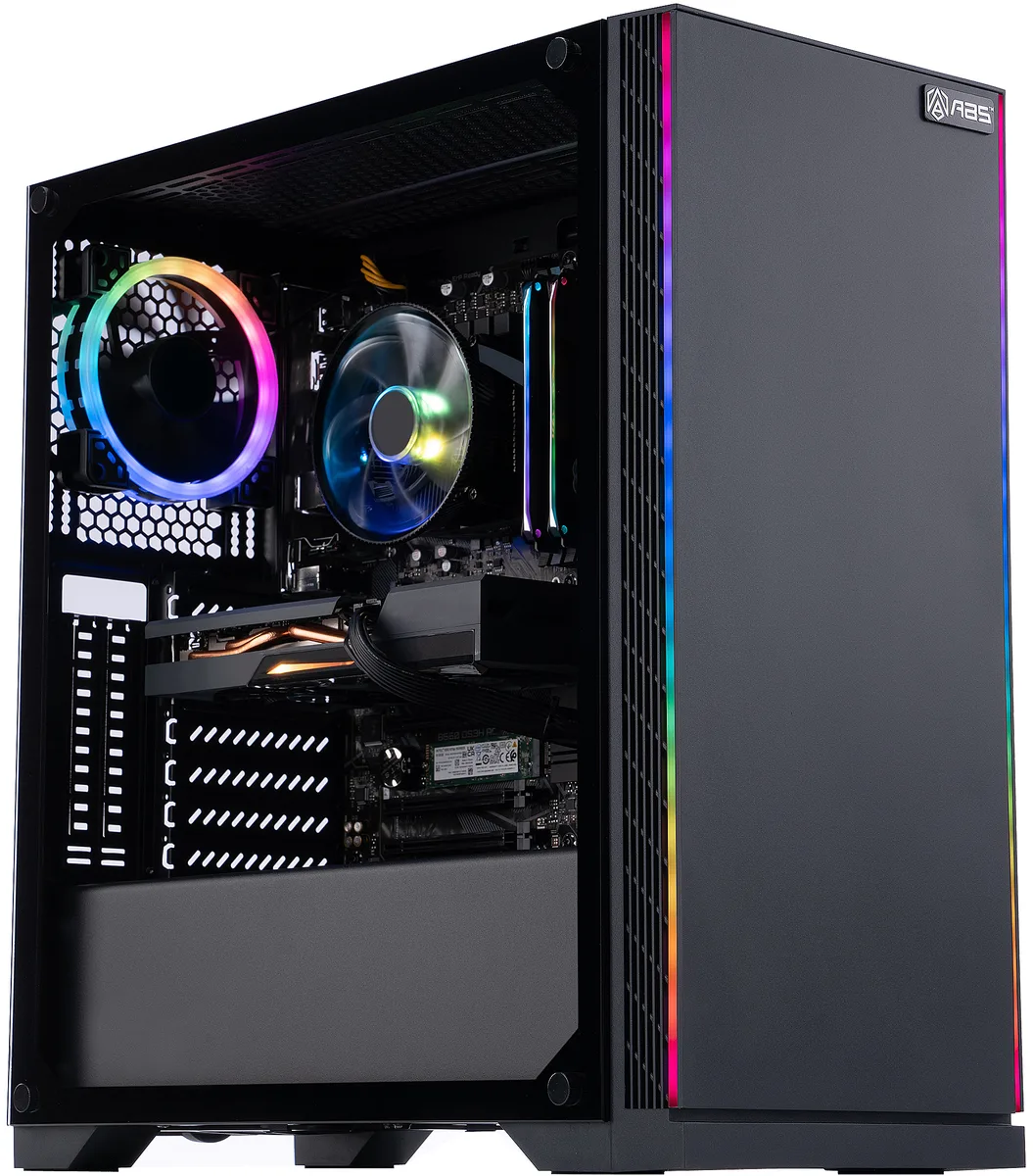Refurbished mid-tower gaming desktop in Rosewill Zircon I case with RGB lighting