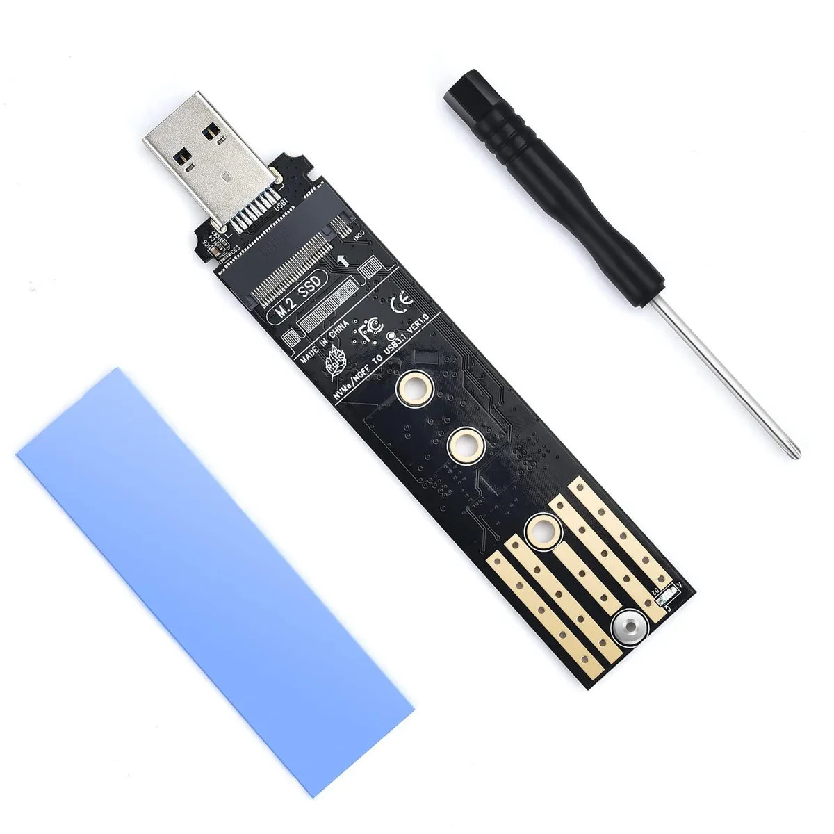 WRIARICH WRIARICH M.2 NVME SATA USB 3.1 Gen2 10Gbps Adapter 2230 2242 2260 2280 — Produktfoto