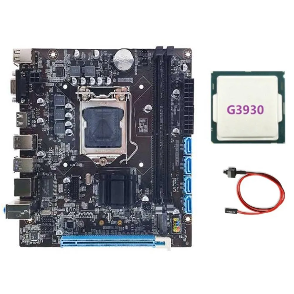 YINGHUA YINGHUA H110 server motherboard LGA1151 DDR4 G3930 CPU switch cable — product photo