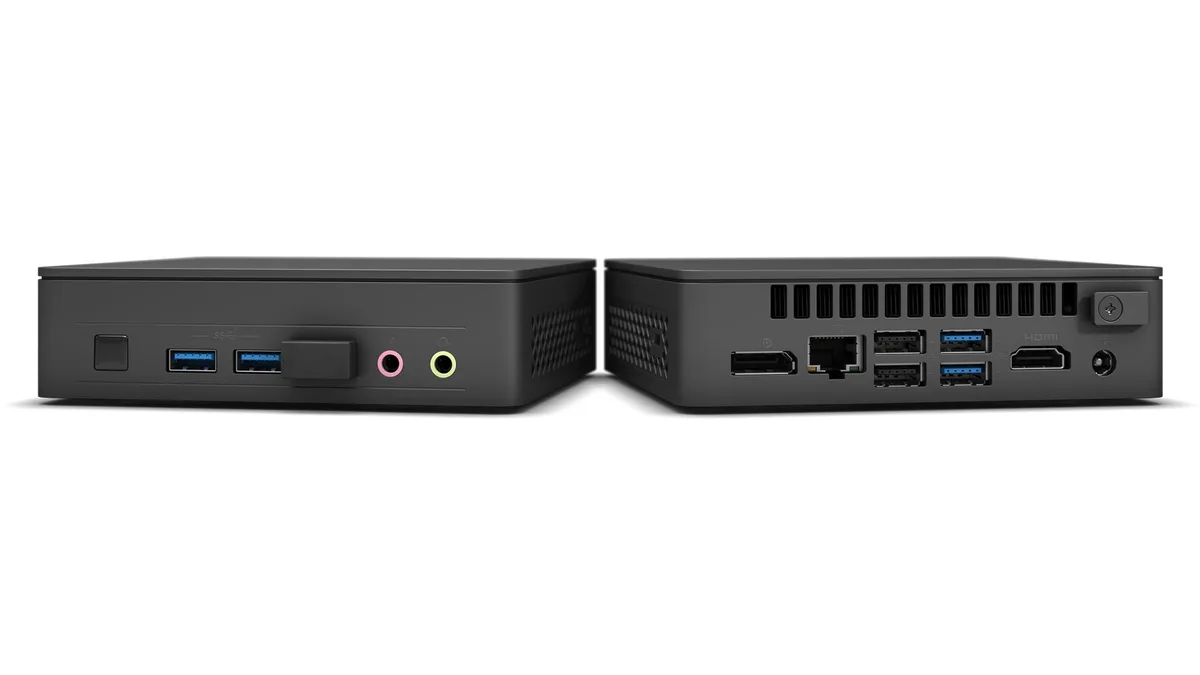 Intel Intel NUC 11 Essential Atlas Canyon Celeron N4505 barebone mini PC 16GB 1TB — produkto nuotrauka