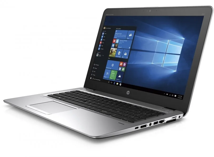 Silver HP EliteBook 850 G3 15.6 inch laptop closed view
