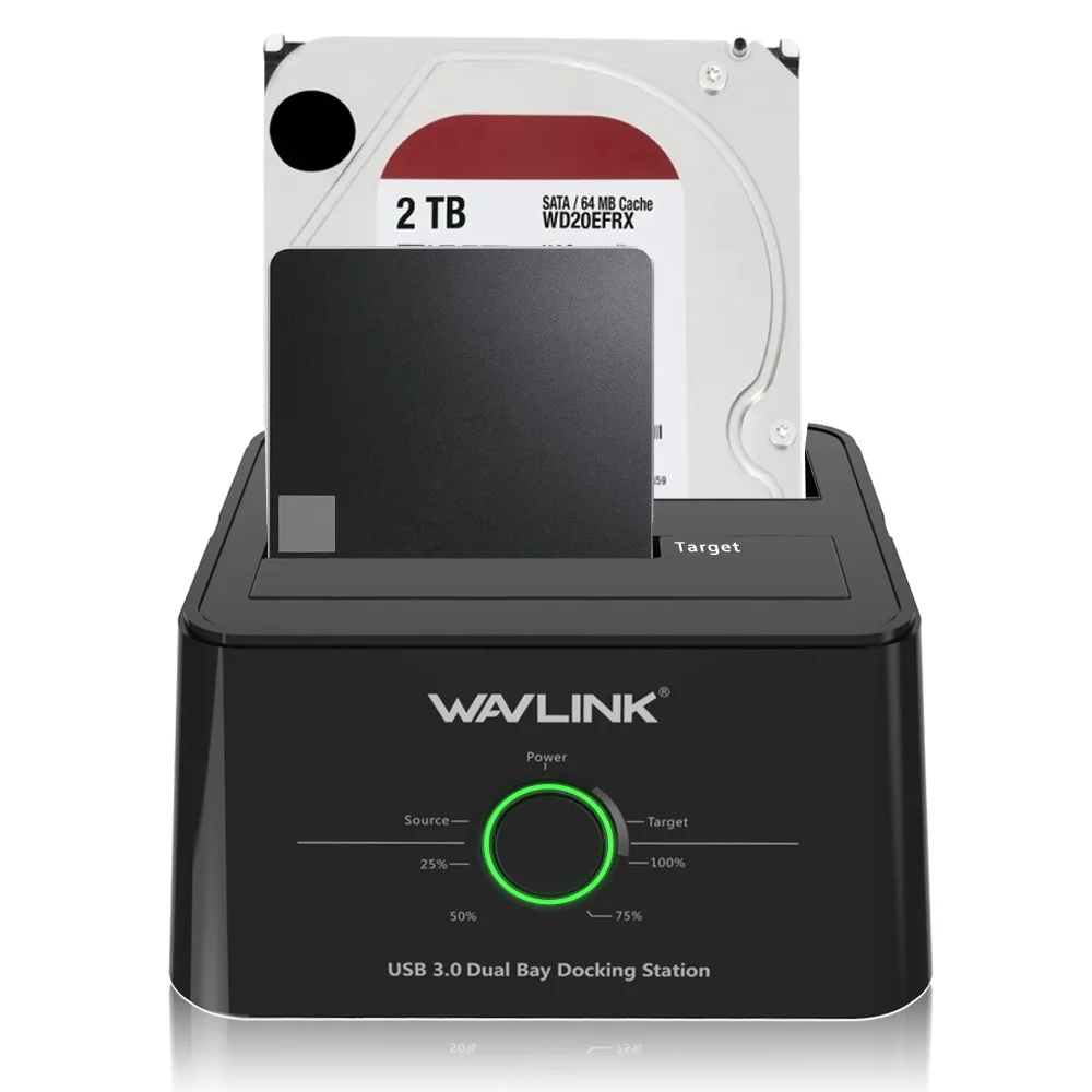 Wavlink Wavlink ST334U 12TB Dual Bay SATA Docking Station drive enclosure — снимка на продукта